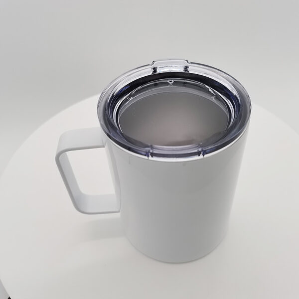 10oz Stainless Steel Coffee Cup (White)