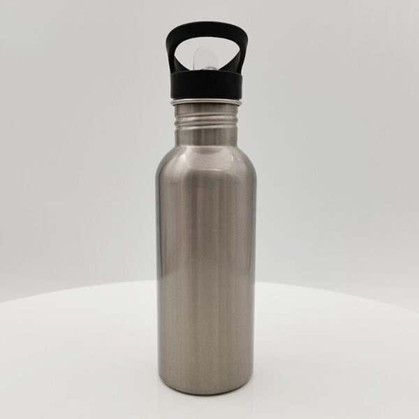 600ML Stainless Steel Water Bottle with Straw Top - Image 4