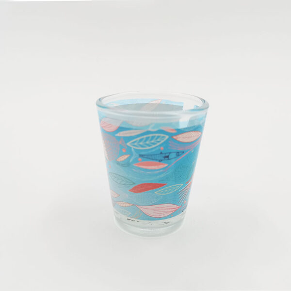 1.5oz Shot Glass Mug with White Patch