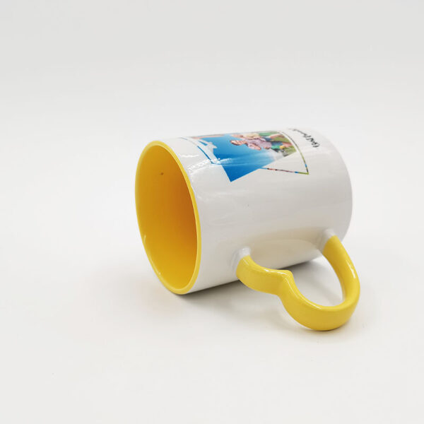 11oz Inner Rim Color Mug with Heart Handle - Image 5