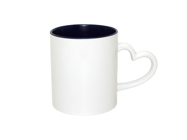 11oz Two-Tone Color Mug with Heart Handle - Image 6