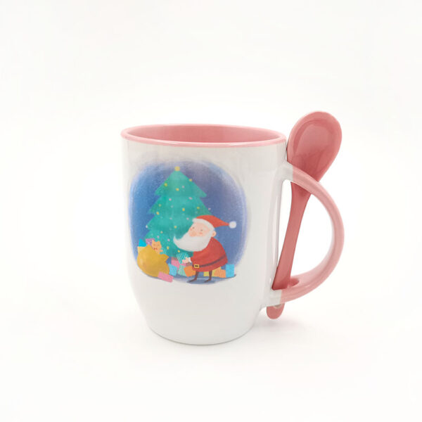 12oz Color Sublimation Spoon Mug - Image 3