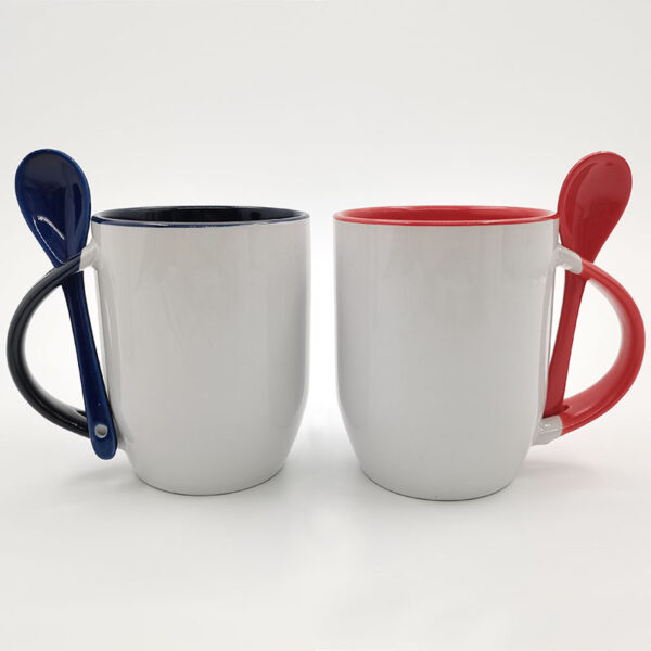 12oz Color Sublimation Spoon Mug - Image 4