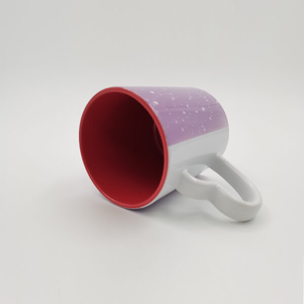 11oz Two-Tone Color Mug with Heart Handle - Image 3