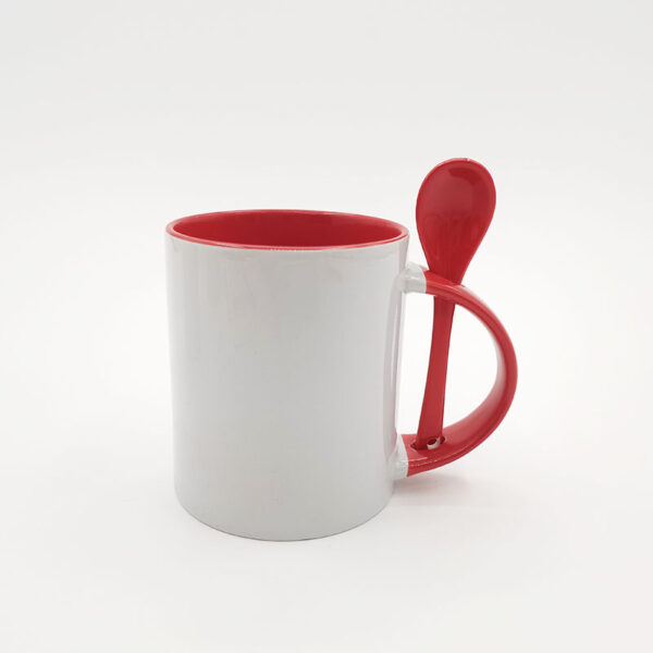 11oz Color Sublimation Spoon Mug - Image 6