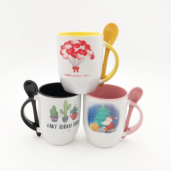 12oz Color Sublimation Spoon Mug