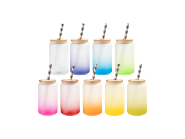 Sublimation Blanks 13oz/400ml Gradient colour Glass Coke Can