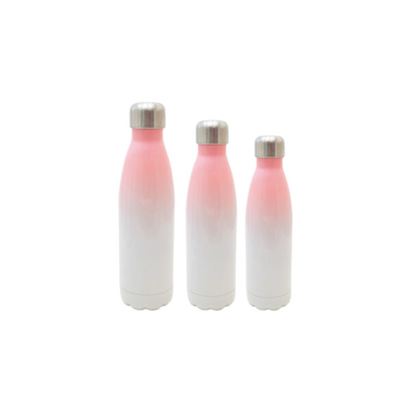 17oz/500ml Stainless Steel Cola Shaped Bottle (Gradient Color White&Purple) - Image 5
