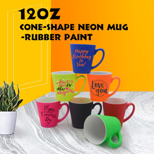 12oz color Latte Mug(Cone-shape) - Image 7