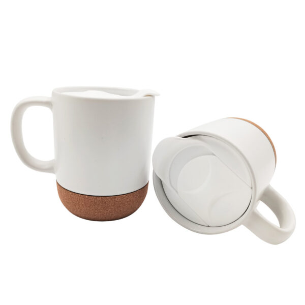 13oz Ceramic Mug with Cork Base - Image 4