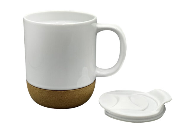 13oz Ceramic Mug with Cork Base - Image 6