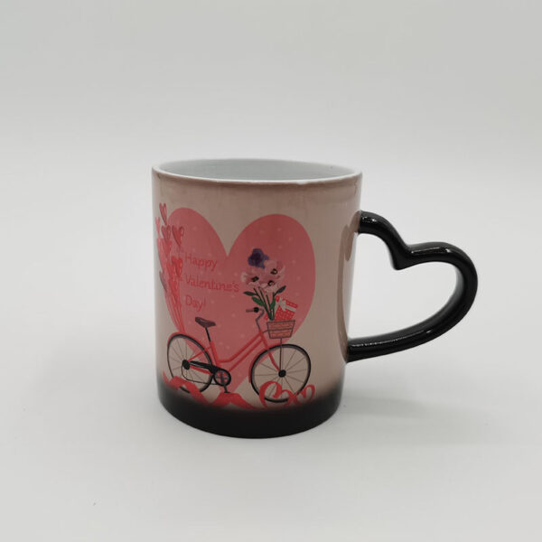 11oz  Full Color Change Mug with Heart Handle - Image 5