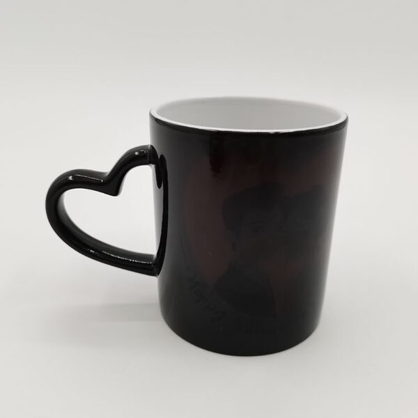 11oz  Full Color Change Mug with Heart Handle - Image 4