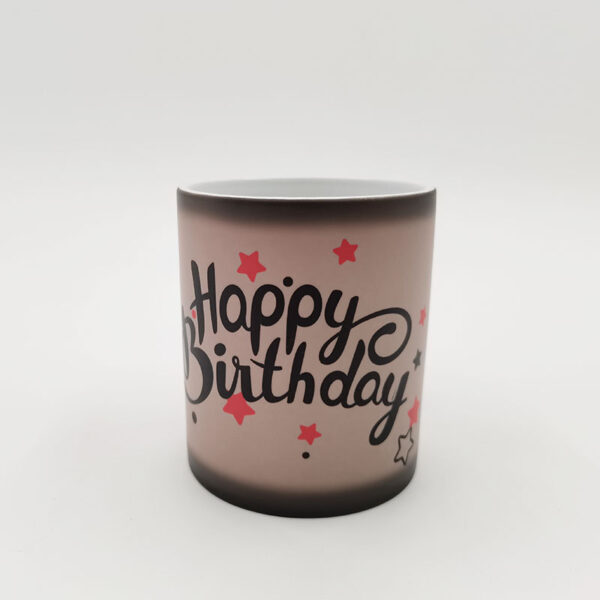 11oz frosted Full Color Change Mug with Heart Handle - Image 3