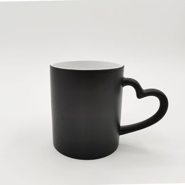 11oz frosted Full Color Change Mug with Heart Handle - Image 4
