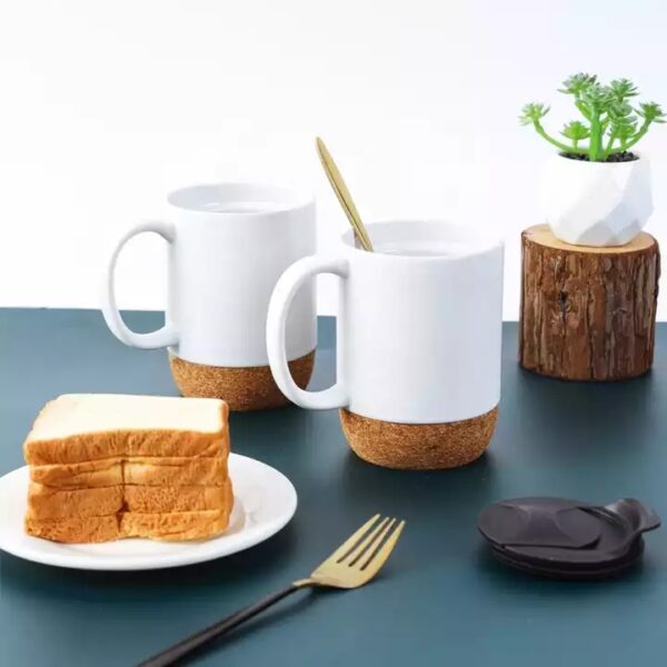 Ceramic Cups With Cork Bottom Coaster Cup - Image 3