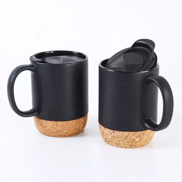 Ceramic Cups With Cork Bottom Coaster Cup - Image 2