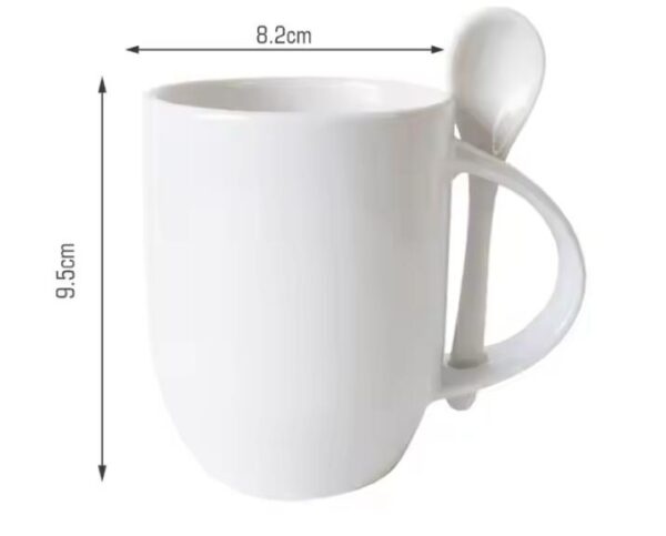 12oz spoon white cup - Image 2