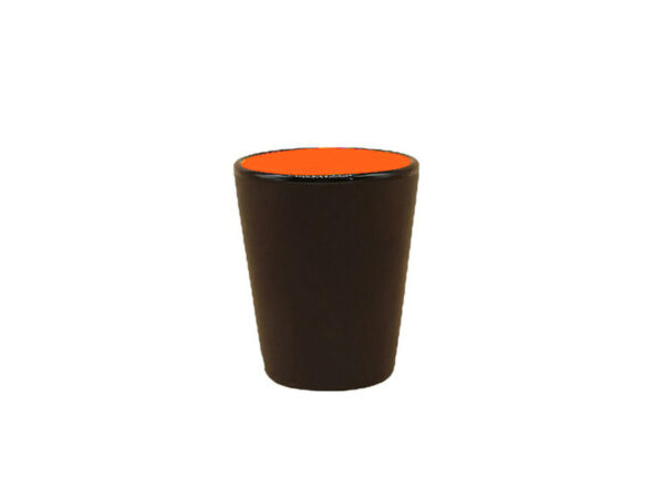 1.5oz Matt black Inner color ceramic chalk mug - Image 3