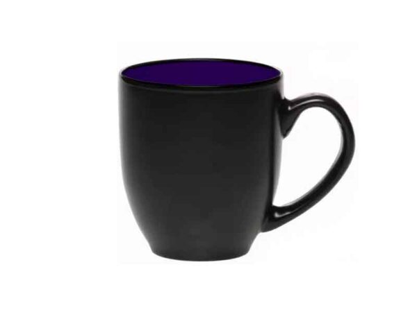 15oz Matt black Inner color ceramic chalk mug - Image 5