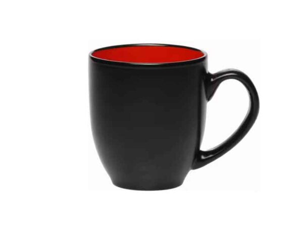 15oz Matt black Inner color ceramic chalk mug - Image 4