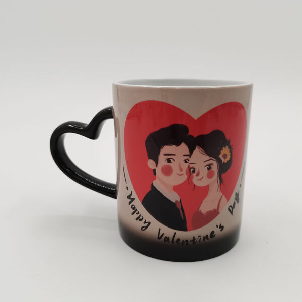 11oz  Full Color Change Mug with Heart Handle