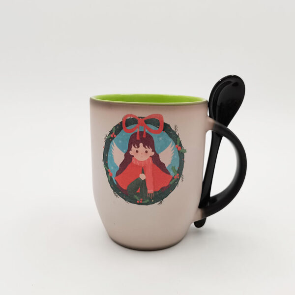 12oz Changing Color Spoon Mug