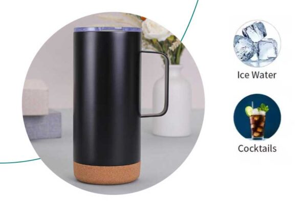 17oz Cork bottom Bottom Stainless Steel Mug - Image 4