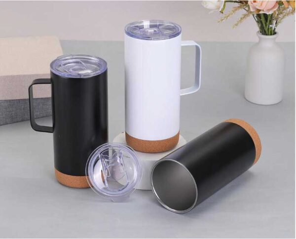17oz Cork bottom Bottom Stainless Steel Mug - Image 3