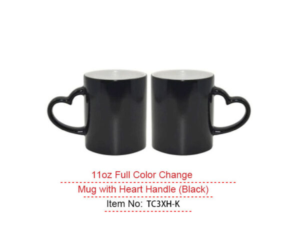 11oz color changing couple mug(Black) - Image 3