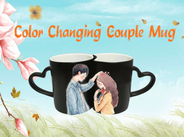 11oz color changing couple mug(Black)