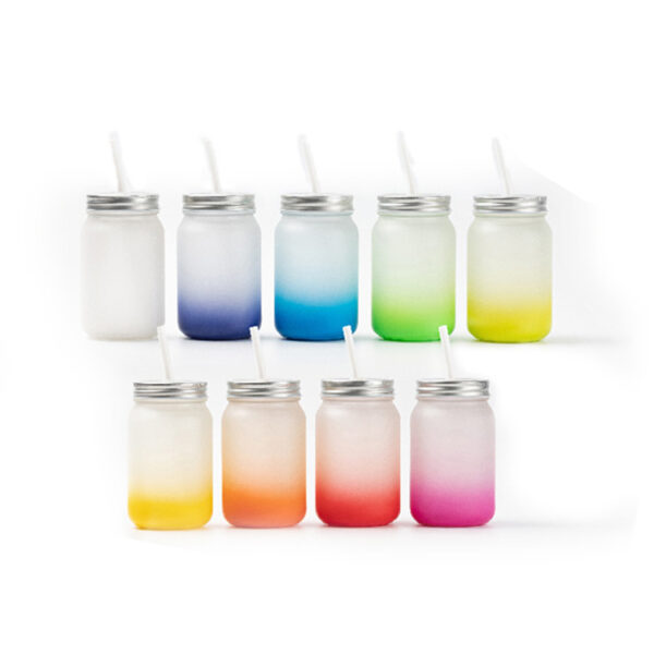 Sublimation Blanks  Gradient colour Mason Jar - Image 3