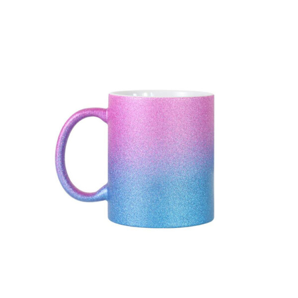 11oz Glitter sublimate blank cup bottom gradient