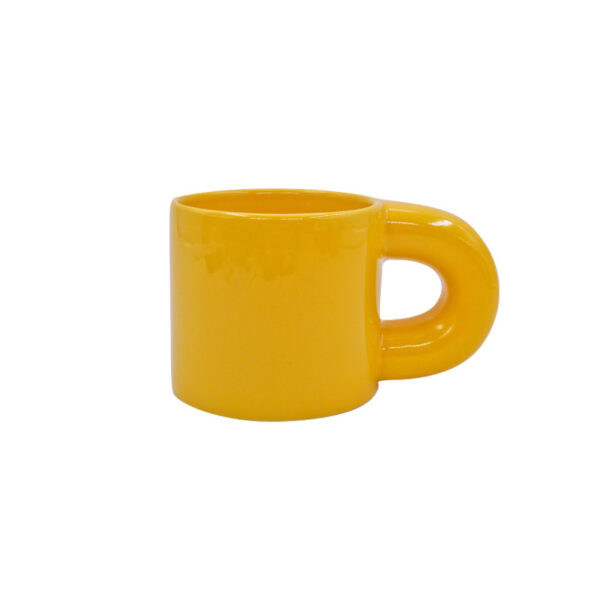 11oz fat handle color cup