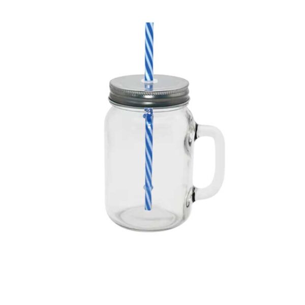 Round Mason Jar Clear (w/w&o handle)