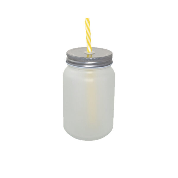 Round Mason Jar Frosted(w/w&o handle)