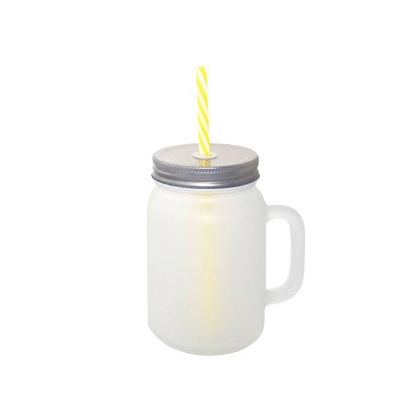 Round Mason Jar Frosted(w/w&o handle) - Image 3