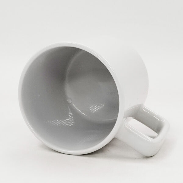 12oz  White Mug With Square Handle - Image 6