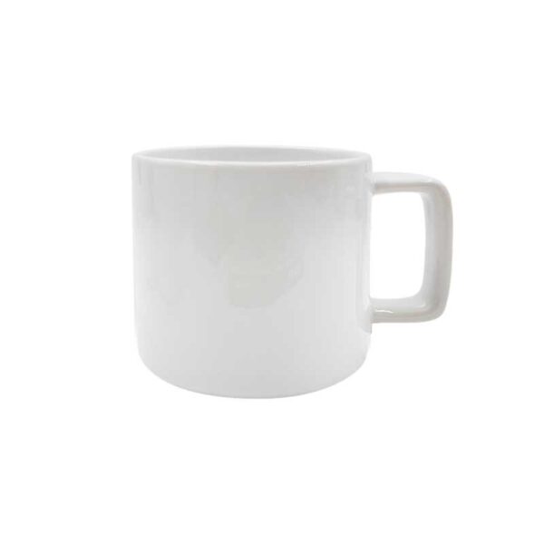 12oz  White Mug With Square Handle