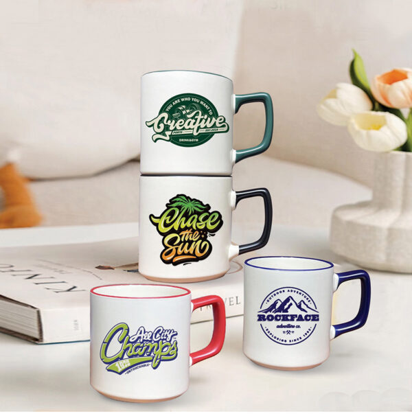 11oz /14oz Rim Handle Colored Mug - Image 6