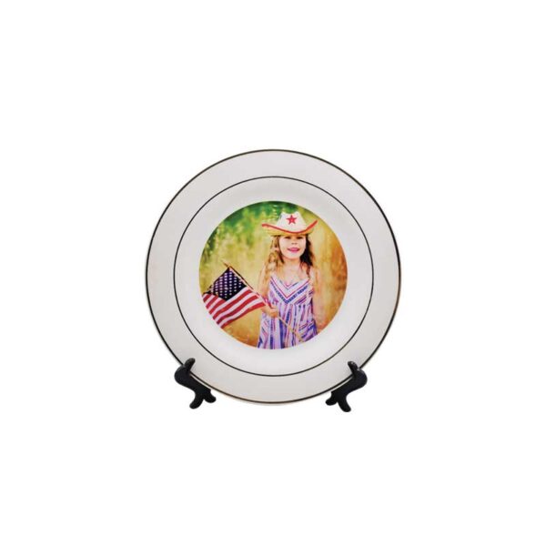 8 "plate with gold rim - Image 4