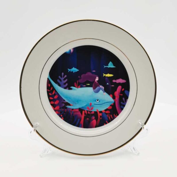 10.5 "Plate with gold Rim - Image 4