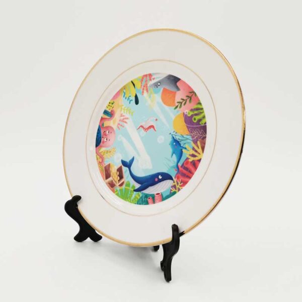 8 "plate with gold rim - Image 6