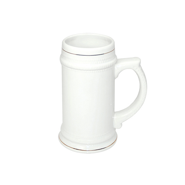 22oz Beer Mug With Gold Rim