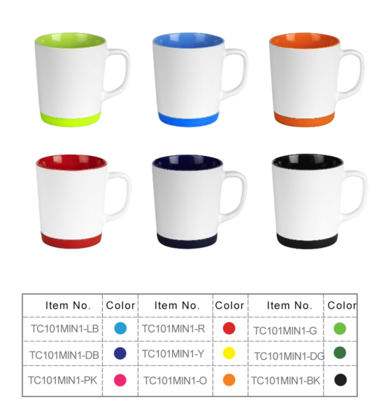 11oz Inner Color Mug With Silicon Bottom - ThinkSub International