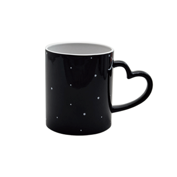 Starry Sky Color Changing Mug With Heart Handle(Glossy) - Image 2