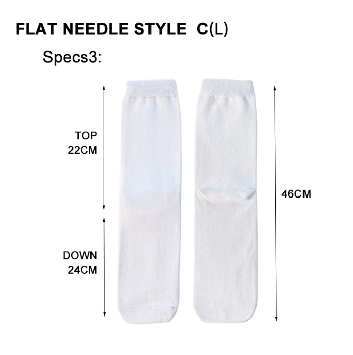 Sublimation Blank Plain Knit White Socks - Image 2