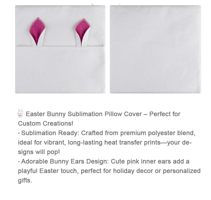Sublimation Blanks EasterBunny Pillow Cover - Image 5