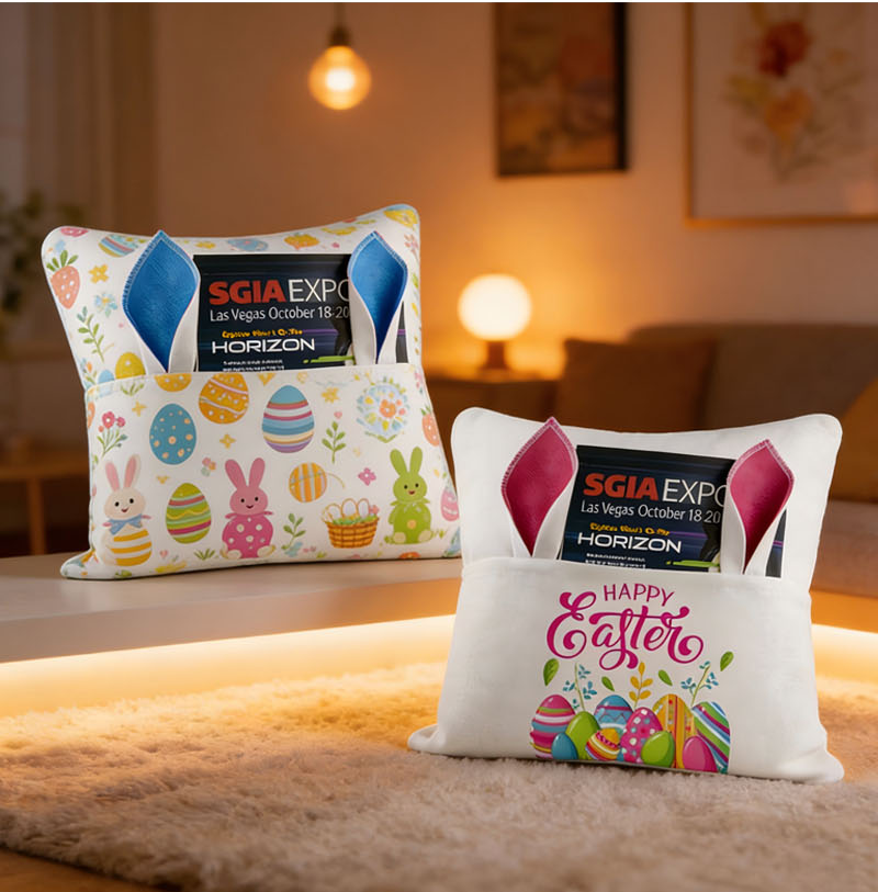 Sublimation Blanks EasterBunny Pillow Cover - Image 2